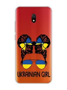 Прозорий чохол на Xiaomi Redmi 8A :: Українська дівчина (патріотичний принт 113)