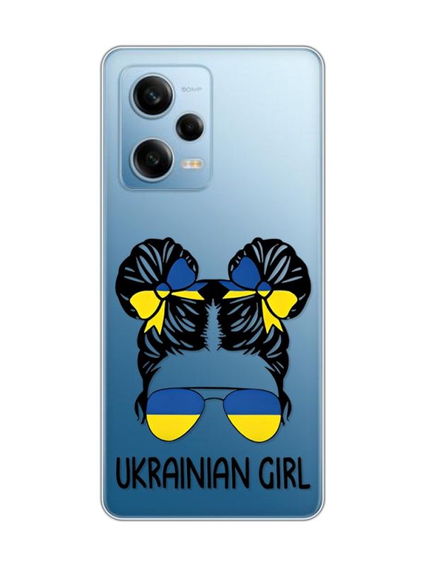 Прозорий чохол на Xiaomi Redmi Note 12 5G :: Українська дівчина (патріотичний принт 113)