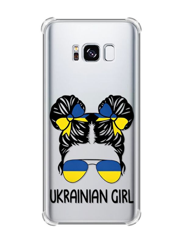 Чохол з потовщеними кутами на Samsung Galaxy S8 :: Українська дівчина (патріотичний принт 113)