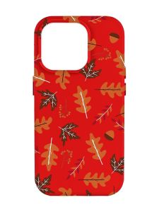 Матовий червоний чохол на Apple iPhone 14 Pro Max :: Осінь (принт 107)