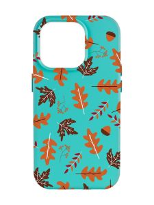Матовий бірюзовий чохол на Apple iPhone 14 Pro Max :: Осінь (принт 107)