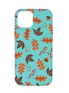 Матовий бірюзовий чохол на Apple iPhone 12 Pro Max :: Осінь (принт 107)
