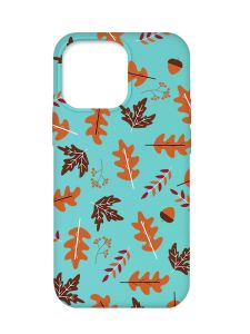 Матовий бірюзовий чохол на Apple iPhone 13 Pro :: Осінь (принт 107)