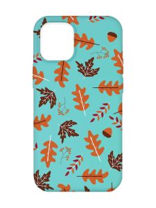 Матовий бірюзовий чохол на Apple iPhone 12/12 Pro (6.1) :: Осінь (принт 107)