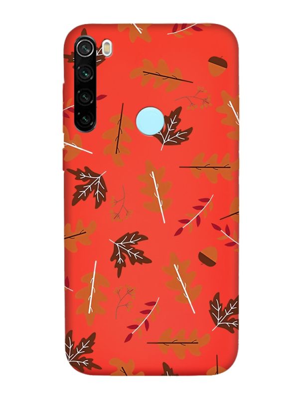 Матовий червоний чохол на Xiaomi Redmi Note 8T :: Осінь (принт 107)