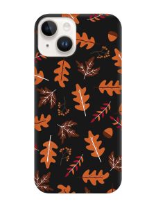 Матовий чорний чохол на Apple iPhone 14 :: Осінь (принт 107)