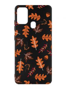 Матовий чорний чохол на Samsung Galaxy M30s/M21 :: Осінь (принт 107)
