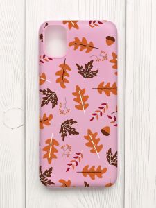 Матовий рожевий чохол на Samsung Galaxy A04E/A042 :: Осінь (принт 107)