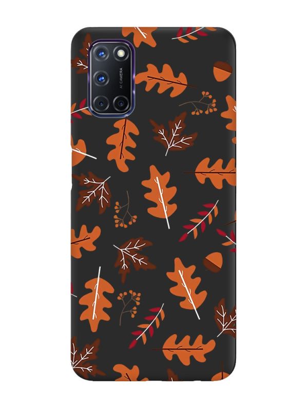 Матовий чорний чохол на Oppo A52/A72/A92 :: Осінь (принт 107)