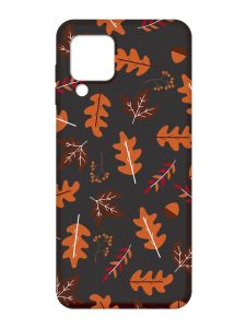 Матовий чорний чохол на Samsung Galaxy M32 / A22 / M22 4G :: Осінь (принт 107)