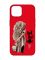 Матовий червоний чохол на Apple iPhone 14 :: Дівчина з кавою (принт 114)