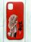 Матовий червоний чохол на Samsung Galaxy A04E/A042 :: Дівчина з кавою (принт 114)