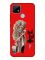 Матовий червоний чохол на Realme C21Y :: Дівчина з кавою (принт 114)