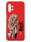 Матовий червоний чохол на Samsung A13 4G :: Дівчина з кавою (принт 114)