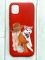 Матовий червоний чохол на Samsung Galaxy A04E/A042 :: Дівчина з песиком (принт 115)