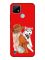 Матовий червоний чохол на Realme C21Y :: Дівчина з песиком (принт 115)