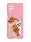 Матовий рожевий чохол на Samsung Galaxy A12 :: Дівчина з песиком (принт 115)