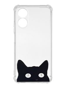 Чохол із потовщеними кутами на Oppo A17 :: Котик (принт 119)