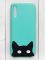 Матовий бірюзовий чохол на Samsung Galaxy A50 (2019) A505/A30s :: Котик (принт 119)