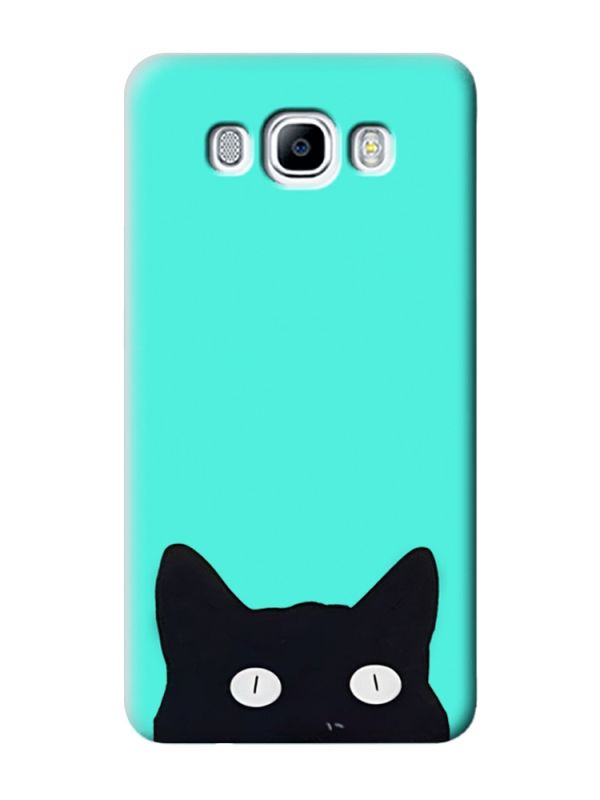 Матовий бірюзовий чохол на Samsung Galaxy J7(2016) J710 :: Котик (принт 119)