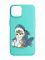 Матовий бірюзовий чохол на Apple iPhone 14 :: Кошеня (принт 120)