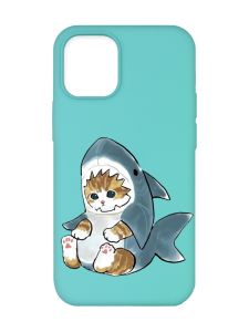 Матовий бірюзовий чохол на Apple iPhone 12/12 Pro (6.1) :: Кошеня (принт 120)