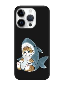 Матовий чорний чохол на Apple iPhone 14 Pro :: Кошеня (принт 120)