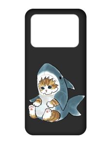 Матовий чорний чохол на Xiaomi Poco X4 Pro 5G :: Кошеня (принт 120)