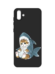 Матовий чорний чохол на Samsung Galaxy A04 :: Кошеня (принт 120)