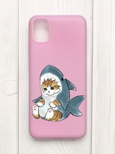 Матовий рожевий чохол на Samsung Galaxy A04E/A042 :: Кошеня (принт 120)