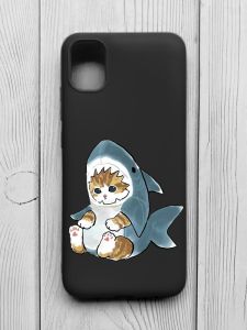 Матовий чорний чохол на Samsung Galaxy A04E/A042 :: Кошеня (принт 120)