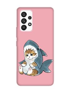Матовий рожевий чохол на Samsung Galaxy A53 4G/5G :: Кошеня (принт 120)