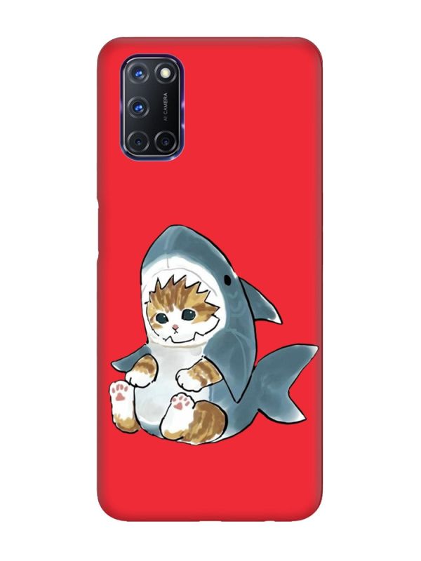 Матовий червоний чохол на Oppo A52/ A72/ A92 :: Кошеня (принт 120)