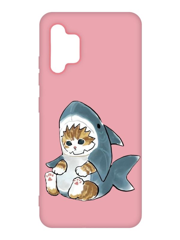 Матовий рожевий чохол на Samsung Galaxy A32 :: Кошеня (принт 120)