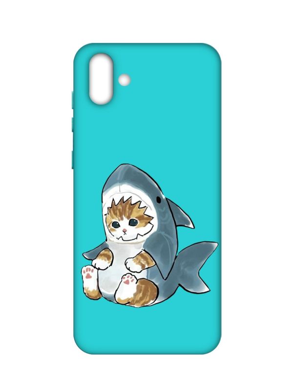 Матовий бірюзовий чохол на Samsung Galaxy A04 :: Кошеня (принт 120)