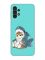 Матовий бірюзовий чохол на Samsung Galaxy A13 4G :: Кошеня (принт 120)
