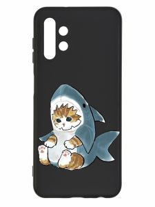 Матовий чорний чохол на Samsung Galaxy A13 4G :: Кошеня (принт 120)