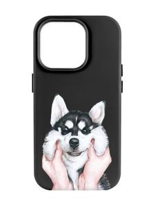 Матовий чорний чохол на Apple iPhone 14 Pro Max :: Мордочка (принт 121)