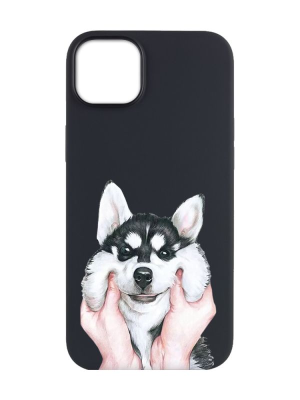 Матовий чорний чохол на Apple iPhone 14 Plus :: Мордочка (принт 121)