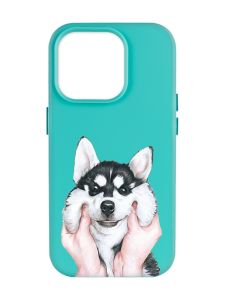 Матовий бірюзовий чохол на Apple iPhone 14 Pro Max :: Мордочка (принт 121)