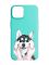 Матовий бірюзовий чохол на Apple iPhone 14 :: Мордочка (принт 121)