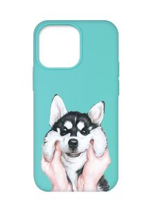 Матовий бірюзовий чохол на Apple iPhone 13 Pro :: Мордочка (принт 121)