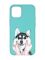 Матовий бірюзовий чохол на Apple iPhone 12/12 Pro (6.1) :: Мордочка (принт 121)