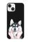 Матовий чорний чохол на Apple iPhone 14 :: Мордочка (принт 121)
