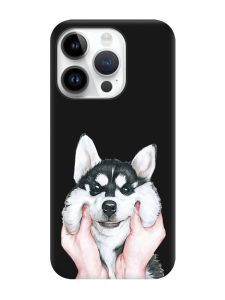 Матовий чорний чохол на Apple iPhone 14 Pro :: Мордочка (принт 121)