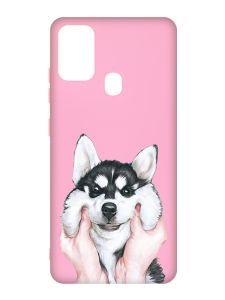 Матовий рожевий чохол на Samsung Galaxy M30s/M21 :: Мордочка (принт 121)