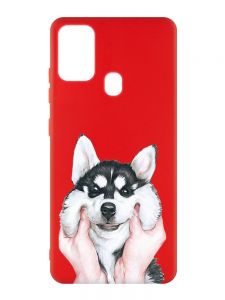 Матовий червоний чохол на Samsung Galaxy M30s/M21 :: Мордочка (принт 121)