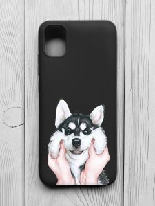 Матовий чорний чохол на Samsung Galaxy A04E/A042 :: Мордочка (принт 121)