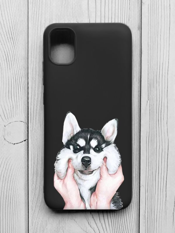 Матовий чорний чохол на Samsung Galaxy A04E/A042 :: Мордочка (принт 121)