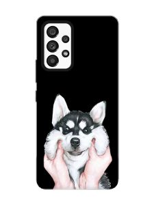 Матовий чорний чохол на Samsung Galaxy A53 4G/5G :: Мордочка (принт 121)